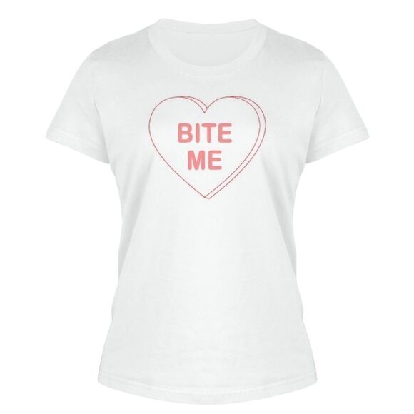 Anti-Valentine’s Day, Conversation Heart Tee, Slim Fit, Size S-3X - Picture 3 of 10